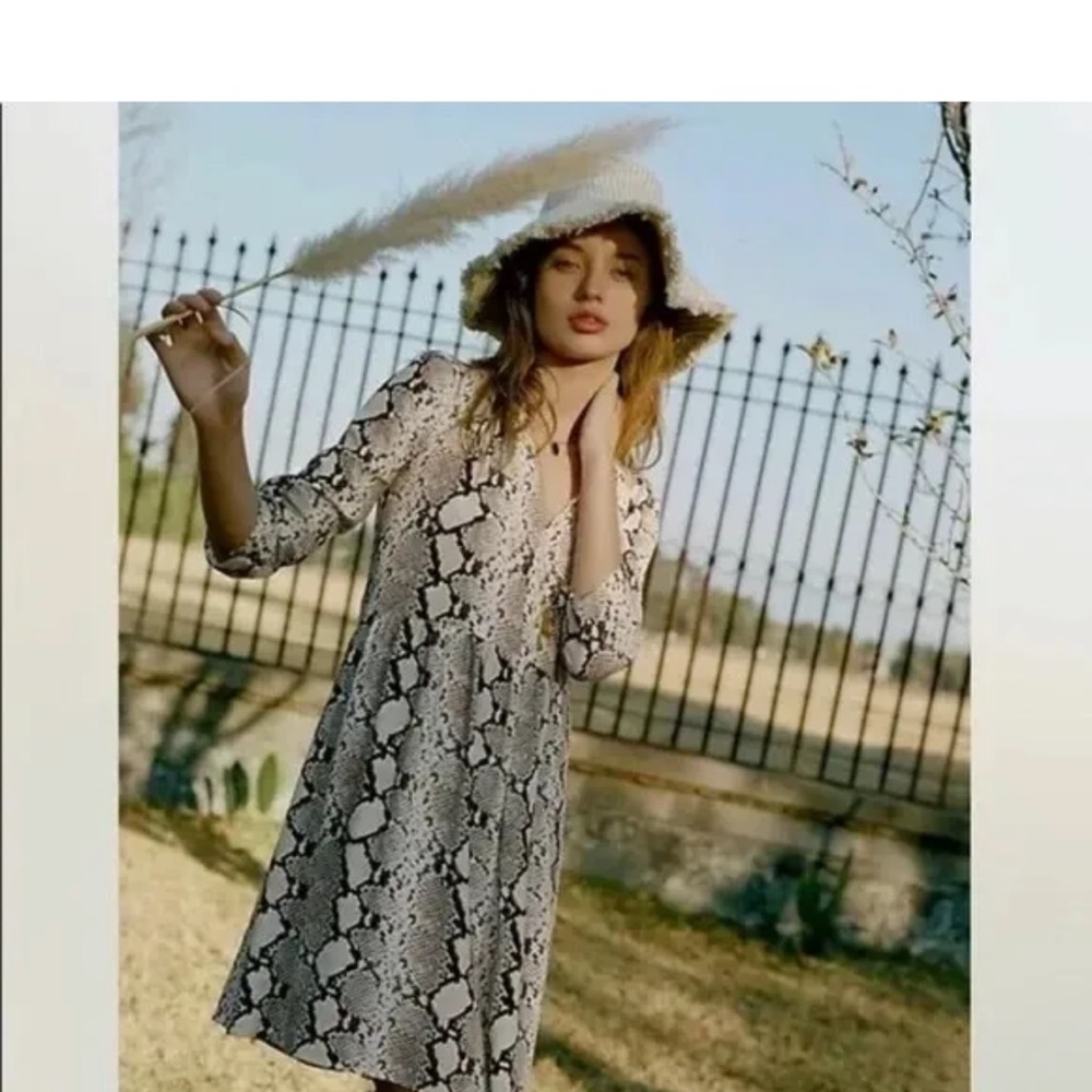 EUC-Maeve (Anthropologie Brand) Python Snake Print Dress